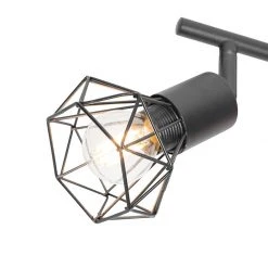 Bestpreis ❤️ QAZQA Spot zwart met hout draai- en kantelbaar 3-lichts - Mosh ✨ -Deckenleuchten Verkaufs-Shop 6339 105639 4