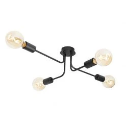 Rabatt 🔔 QAZQA Design plafondlamp zwart 4-lichts - Facile 😀 -Deckenleuchten Verkaufs-Shop 6347 105647 7