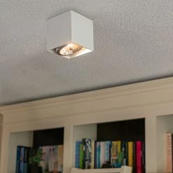 Billig 😉 QAZQA Design Spot viereck 1-Flammig weiß - Box 🤩