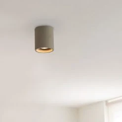 Billig 🤩 QAZQA Ländlicher runder Aufbaustraher Beton - Deep 🌟 -Deckenleuchten Verkaufs-Shop 6359 95023 12