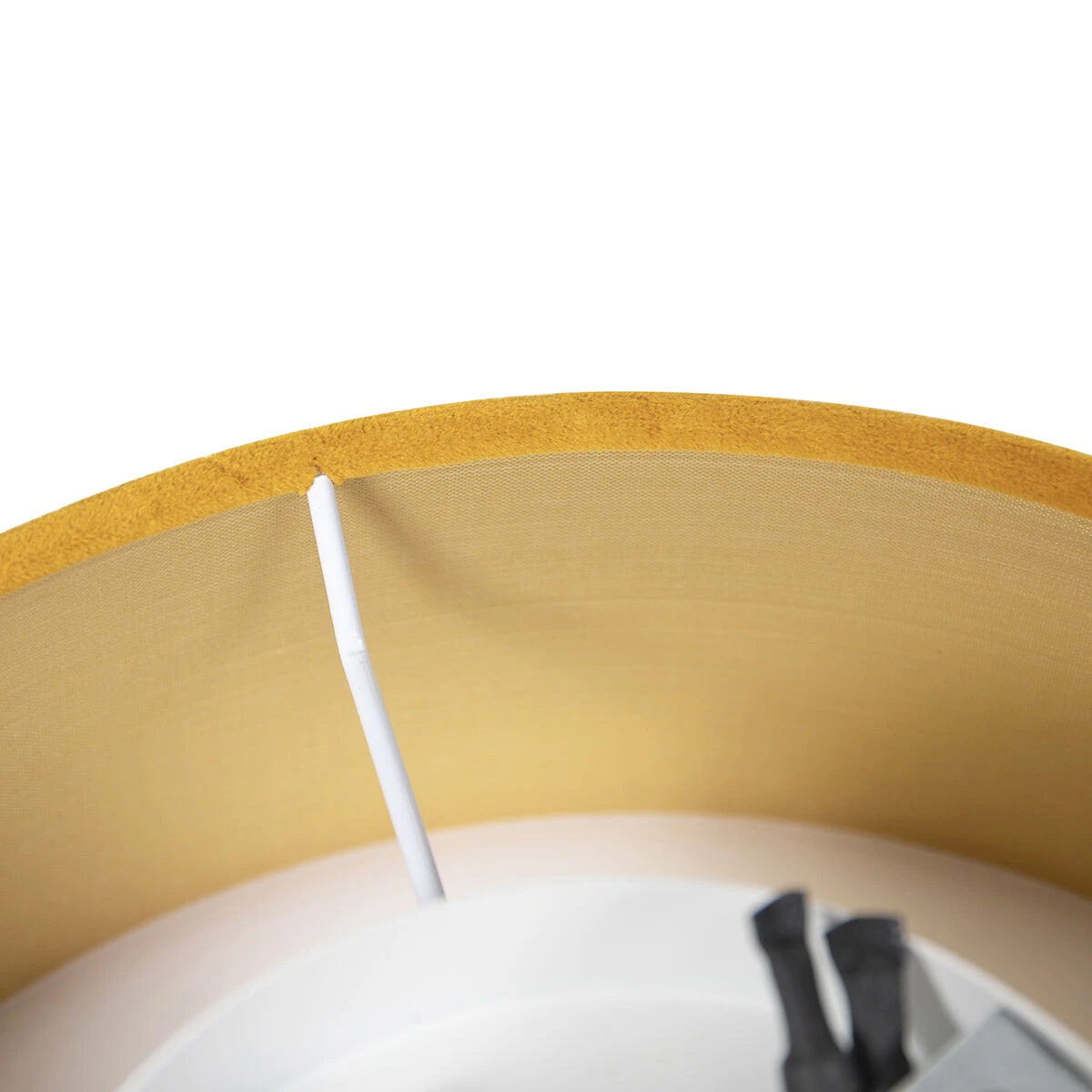 Besorgen 🛒 QAZQA Deckenleuchte ocker 30 cm mit goldener Innenseite - Drum 💯 8 Besorgen 🛒 QAZQA Deckenleuchte ocker 30 cm mit goldener Innenseite - Drum 💯 – Bild 8