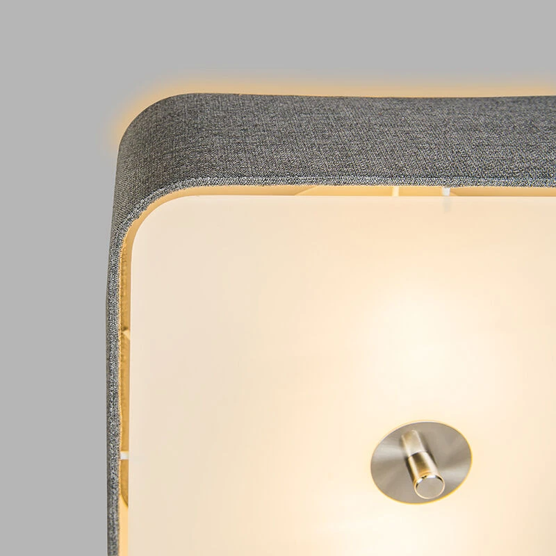 Aktion 🔥 QAZQA Deckenleuchte quadratisch grau 30 cm - Drum deluxe Jute 🧨 7 Aktion 🔥 QAZQA Deckenleuchte quadratisch grau 30 cm - Drum deluxe Jute 🧨 – Bild 7