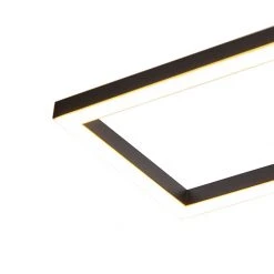 Angebote 👏 QAZQA Deckenleuchte schwarz 110 cm inkl. LED 3-Stufen dimmbar - Plazas Novo 😉 -Deckenleuchten Verkaufs-Shop 6413 102926 3