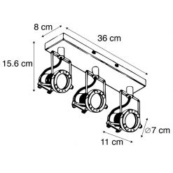 Neu 🎁 QAZQA Industriespot schwarz 3-flammig - Suplux 😍 -Deckenleuchten Verkaufs-Shop 6417 103062 4