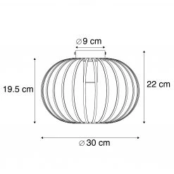 Aktion 😀 QAZQA Design Deckenleuchte Messing 30 cm - Johanna ⌛ -Deckenleuchten Verkaufs-Shop 6418 103614 3