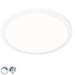 Bestes Angebot 😍 QAZQA Deckenleuchte weiß 40 cm inkl. LED 3-stufig dimmbar IP44 - Steve 🌟