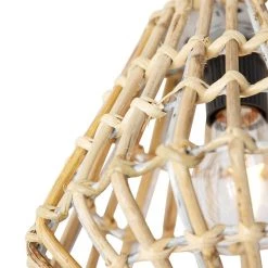 Schlussverkauf 🧨 QAZQA Ländliche Deckenlampe Bambus mit Weiß - Canna Diamond 😍 -Deckenleuchten Verkaufs-Shop 6443 104913 2