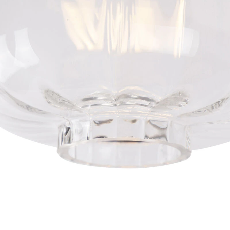 Auslauf 😉 QAZQA Design Deckenleuchte schwarz mit klarem Glas - Qara 🌟 6 Auslauf 😉 QAZQA Design Deckenleuchte schwarz mit klarem Glas - Qara 🌟 – Bild 6