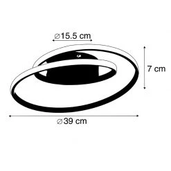 Schlussverkauf 🌟 Trio Leuchten Design Deckenleuchte Stahl inkl. LED 3-stufig dimmbar - Krula 🌟 -Deckenleuchten Verkaufs-Shop 6451 102800 4