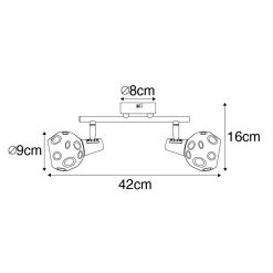 Coupon 🥰 QAZQA Art Deco Deckenleuchte schwarz mit Rauchglas 2-Licht - Vidro 🥰 -Deckenleuchten Verkaufs-Shop 6466 102483 3