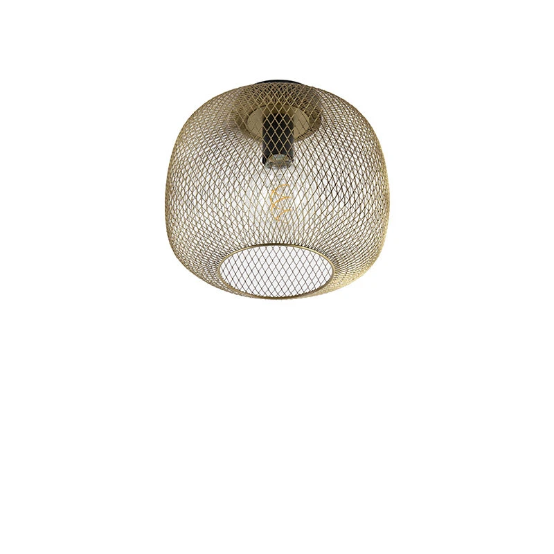 Auslauf 👏 QAZQA Modernes Schwarz mit goldener Deckenleuchte - Bliss Mesh 💯 13 Auslauf 👏 QAZQA Modernes Schwarz mit goldener Deckenleuchte - Bliss Mesh 💯 – Bild 13