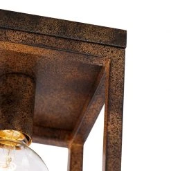 Am billigsten 🎉 QAZQA Industrielle Deckenleuchte rostbraun - Käfig ⭐ -Deckenleuchten Verkaufs-Shop 6501 103478 2