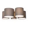 Großhandel 🤩 QAZQA Moderne plafondlamp taupe 5-lichts - Multidrum 🎉