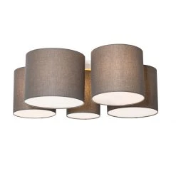 Großhandel 🤩 QAZQA Moderne plafondlamp taupe 5-lichts - Multidrum 🎉