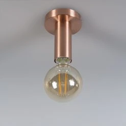 Billig 🔥 QAZQA Moderne Deckenleuchte Kupfer - Facil 1 👍 -Deckenleuchten Verkaufs-Shop 6515 92423 8