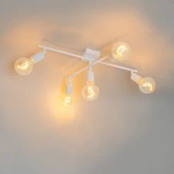 Brandneu ⭐ QAZQA Moderne spot wit 5-lichts - Facil 🧨 -Deckenleuchten Verkaufs-Shop 6537 105784 9