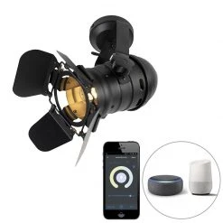 Angebote ⌛ QAZQA Smart studiospot zwart draai- en kantelbaar incl. Wifi A60 - Movie 🌟