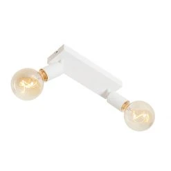 Beste Bewertungen von ❤️ QAZQA Moderne spot wit rechthoekig 2-lichts - Facil 👍 -Deckenleuchten Verkaufs-Shop 6569 105778 8