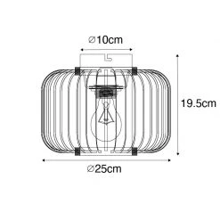 Beste Bewertungen von 🥰 QAZQA Moderne Deckenlampe schwarz mit Bambus - Bambuk 😉 -Deckenleuchten Verkaufs-Shop 6573 103517 4