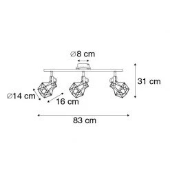 Budget 😀 Paul Neuhaus Industrielle Deckenleuchte schwarz mit Holz 3-Flammig - Sven 💯 -Deckenleuchten Verkaufs-Shop 6573 103755 3