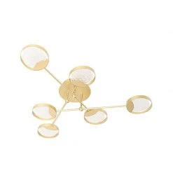 Schlussverkauf 😉 QAZQA Deckenleuchte gold inkl. LED 3-Stufen dimmbar 6 Lichter - Patrick 👏 -Deckenleuchten Verkaufs-Shop 6583 104517 14