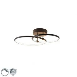 Großhandel ✨ QAZQA Design Deckenleuchte schwarz inkl. LED 3-Stufen dimmbar - Joaniqa 😍