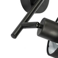 Top 10 🥰 QAZQA Deckenfleck schwarz mit schwarzem Schirm 2-Licht verstellbar - Hetta 💯 -Deckenleuchten Verkaufs-Shop 6590 102402 4