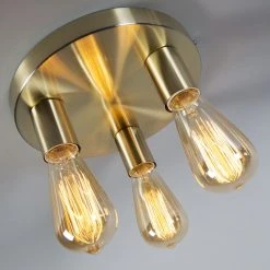 Bester Verkauf 💯 QAZQA Art Deco Deckenleuchte Gold - Facil 3 ✨ -Deckenleuchten Verkaufs-Shop 6590 92428 7