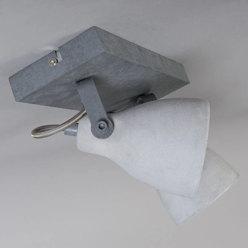 Bester Verkauf 🔥 QAZQA Industriestrahler grau Beton 2-flammig - Creto 🤩 7 Bester Verkauf 🔥 QAZQA Industriestrahler grau Beton 2-flammig - Creto 🤩 – Bild 7