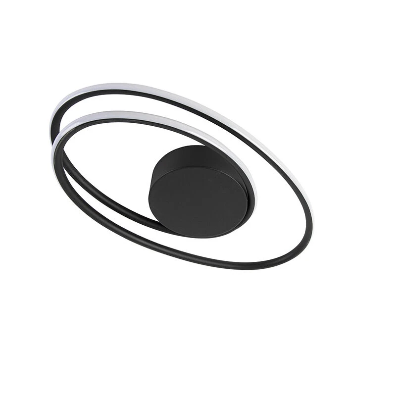 Brandneu ❤️ QAZQA Design Deckenleuchte schwarz inkl. LED 3-stufig dimmbar - Rowan 🔔 14 Brandneu ❤️ QAZQA Design Deckenleuchte schwarz inkl. LED 3-stufig dimmbar - Rowan 🔔 – Bild 14