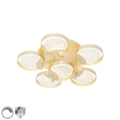 Großhandel 🔔 QAZQA Deckenleuchte Gold 42 cm inkl. LED 3-stufig dimmbar - Patrick 👏