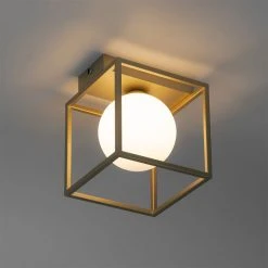 Schlussverkauf 💯 QAZQA Design-Deckenleuchte Gold mit Weiß - Aniek 🥰 -Deckenleuchten Verkaufs-Shop 6621 103946 10