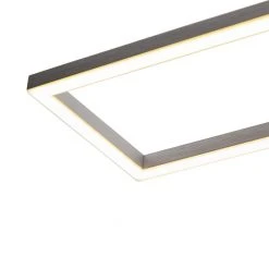 Schlussverkauf 💯 QAZQA Deckenleuchte Stahl inkl. LED 3-stufig dimmbar - Plazas Novo ⌛ -Deckenleuchten Verkaufs-Shop 6622 102925 3