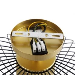 Rabatt 🧨 QAZQA Design Deckenleuchte Gold mit Schwarz - Dobrado ❤️ -Deckenleuchten Verkaufs-Shop 6634 102540 8