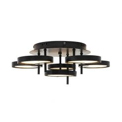 Besorgen ❤️ QAZQA Deckenleuchte schwarz 42 cm inkl. LED 3-stufig dimmbar - Patrick 🎉 -Deckenleuchten Verkaufs-Shop 6652 104512 10