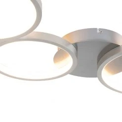 Bestpreis 🌟 QAZQA Deckenleuchte Stahl inkl. LED 3-Stufen dimmbar 3-flammig - Pande 😀 -Deckenleuchten Verkaufs-Shop 6659 102944 5