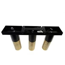 Top 10 👍 QAZQA Industrielle Deckenlampe schwarz mit goldenem länglichem 3-Licht - Raspi 👏 -Deckenleuchten Verkaufs-Shop 6674 104457 8