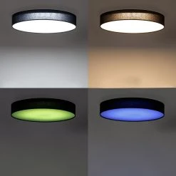 Bester Verkauf ❤️ Calex Smart plafondlamp zwart 40 cm incl. LED RGB - Taiko 🔔 -Deckenleuchten Verkaufs-Shop 6677 106166 14