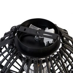 Schlussverkauf ✔️ QAZQA Ländliche Deckenlampe schwarz 30 cm - Canna 🥰 -Deckenleuchten Verkaufs-Shop 6697 104272 9