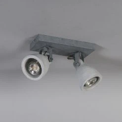 Bester Verkauf 🔥 QAZQA Industriestrahler grau Beton 2-flammig - Creto 🤩 19 Bester Verkauf 🔥 QAZQA Industriestrahler grau Beton 2-flammig - Creto 🤩 -Deckenleuchten Verkaufs-Shop 6697 94003 9