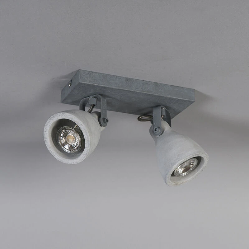 Bester Verkauf 🔥 QAZQA Industriestrahler grau Beton 2-flammig - Creto 🤩 10 Bester Verkauf 🔥 QAZQA Industriestrahler grau Beton 2-flammig - Creto 🤩 – Bild 10