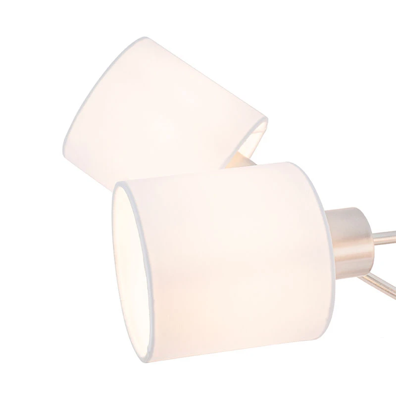 Aktion 👍 QAZQA Moderne Deckenleuchte Stahl mit weißen Schirmen 5-Licht - Hetta 🔔 2 Aktion 👍 QAZQA Moderne Deckenleuchte Stahl mit weißen Schirmen 5-Licht - Hetta 🔔 – Bild 2