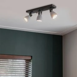 Am billigsten 😉 QAZQA Industriespot grauer Beton 3-flammig - Creto 🔥