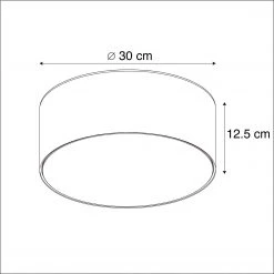 Budget 🔥 QAZQA Deckenleuchte weiß 30 cm inkl. LED - Drum LED 🎉 -Deckenleuchten Verkaufs-Shop 6724 93869 3