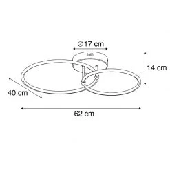 Blitzangebot ⭐ QAZQA Design Deckenleuchte Stahl inkl. LED 3-stufig dimmbar 2-Licht - Joaniqa ❤️ -Deckenleuchten Verkaufs-Shop 6748 103414 4