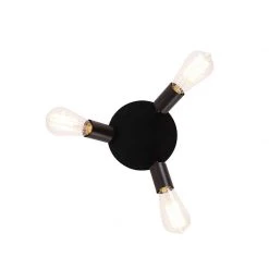 Auslauf 🛒 QAZQA Moderne Deckenleuchte schwarz 3-Licht rund - Facil 🥰 -Deckenleuchten Verkaufs-Shop 6754 102459 7