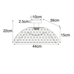 Brandneu 🤩 QAZQA Moderne plafondlamp zwart - Zora 😍 -Deckenleuchten Verkaufs-Shop 6777 105632 3