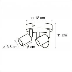 Auslauf 🛒 QAZQA Moderner Deckenstrahler weiß rund - Jeany 3 ✔️ -Deckenleuchten Verkaufs-Shop 6781 93278 4