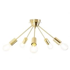 Großhandel 🥰 QAZQA Art Deco Deckenleuchte gold 5-flammig -Facil 🧨 -Deckenleuchten Verkaufs-Shop 6785 97757 8