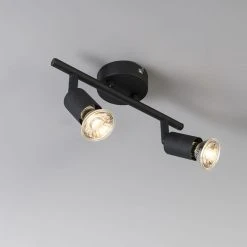 Besorgen 💯 QAZQA Industrie-Spot schwarz neigbar - Jeany 2 💯 -Deckenleuchten Verkaufs-Shop 6800 93275 3